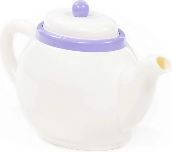 Lightweight plastic tea pot for a toy kitchen