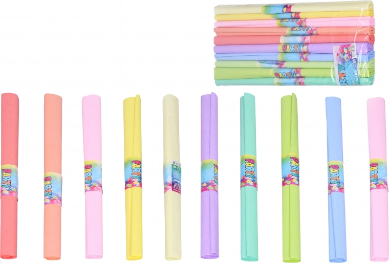 Krepp papir pastelni 50 × 200 cm