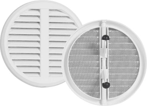 Podesiva ventilacijska rešetka s mrežicom protiv insekata, bijela, 75–125 mm