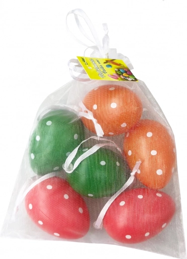 Plastična šarena ukrasna jaja 4x6 cm
