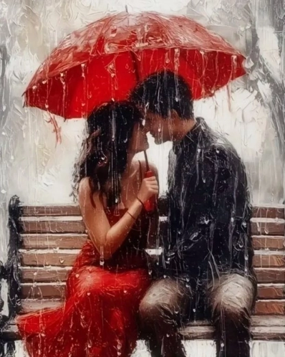 Dijamantno slikanje Ljubav po svakom vremenu 30 × 40 cm