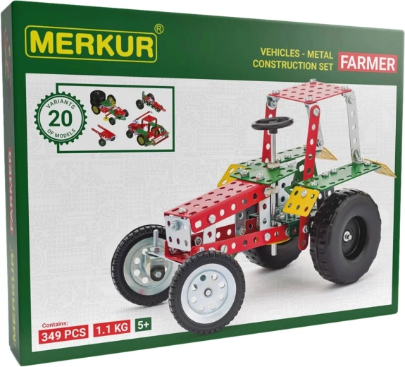 Merkur Farmer Metal Construction Set, 341 Pieces