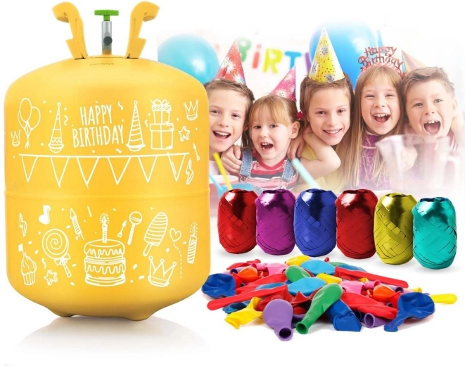 Sve u jednom: boca, 50 balona i 60 m vrpce