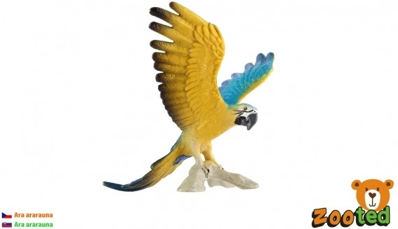 Plastična figurica papige ara ararauna 9 cm