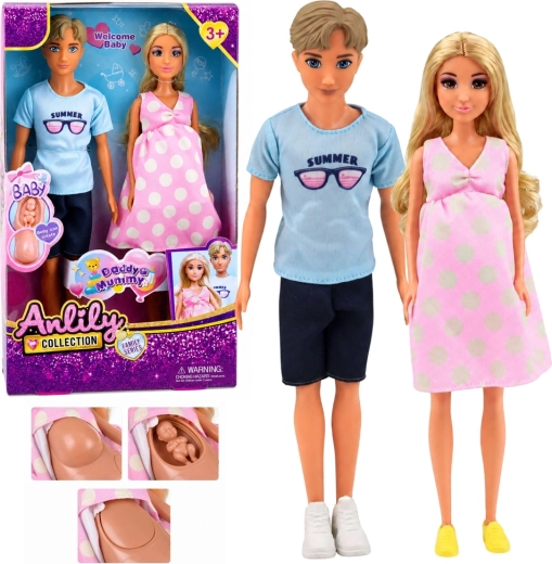 Anlily family – pregnant mom, dad and baby