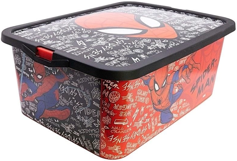 Stor kutija za pohranu s poklopcem na kopču Spider-Man - 1 komad