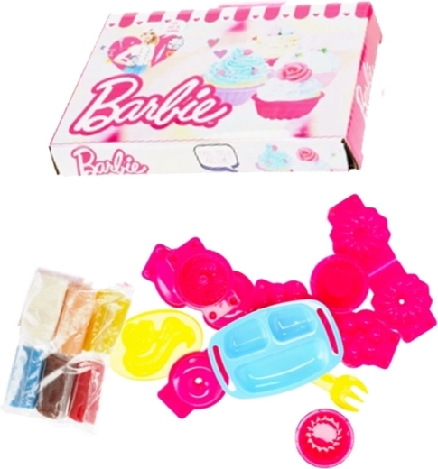 Plastelin BARBIE slastičarnica – kreativni set s kalupima