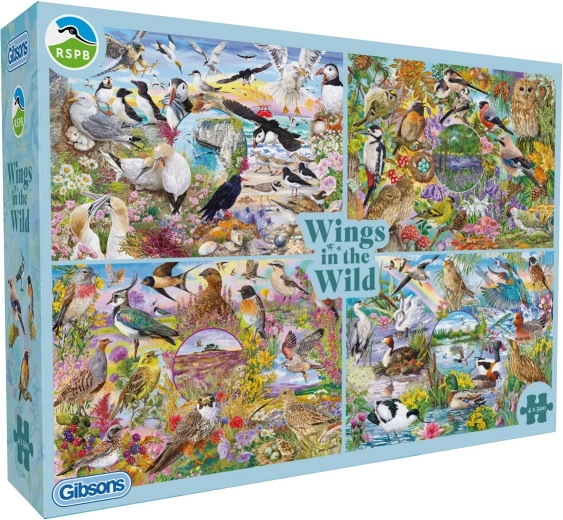 Gibsons RSPB puzzle Krila u divljini 4×500 dijelova