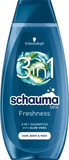 Schauma Men Freshness 3u1 muški šampon za kosu, tijelo i lice 400 ml