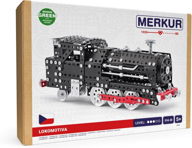 Merkur lokomotiva metalna konstrukcijska igračka