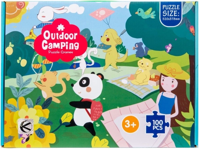 Children's puzzle with animals in the park 100 pieces - 1 piece