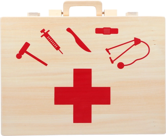 Stilizirani drveni kofer za put