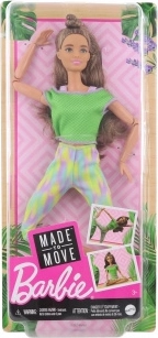 BARBIE Made to Move Doll – floral leggings, red top