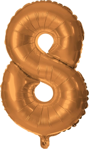 Foli balon na napuhavanje broj 8 30 cm brončani TORO