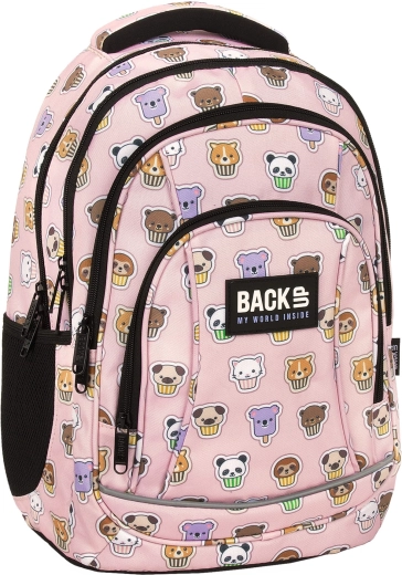 Comfortable backpack with ergonomic back and 4 compartments