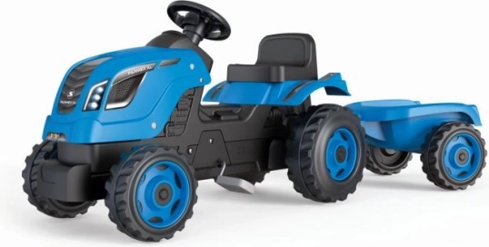 Pedalni traktor Farmer XL s prikolicom – Plavi