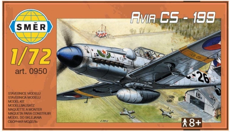 model aviona avia cs-199 plast 1:?? 13,7 × 12,6 cm