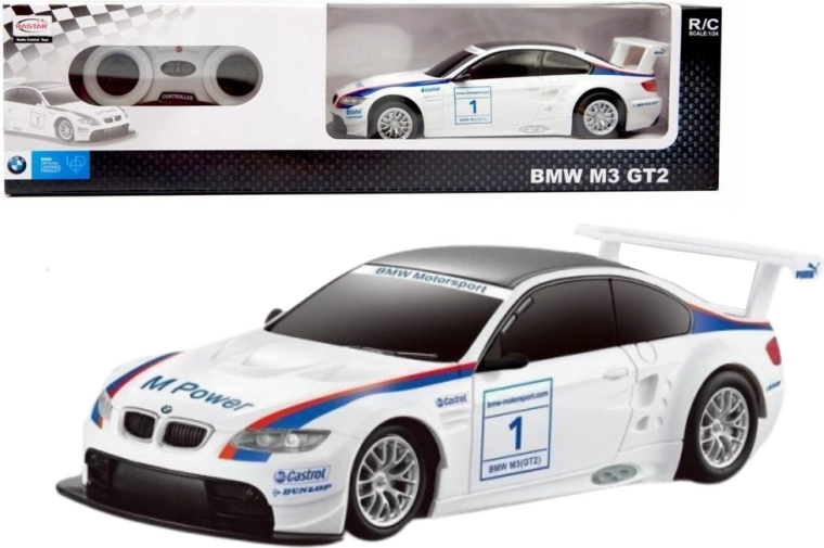 Utrkački RC auto 1:24 BMW M3 GT2 bijeli