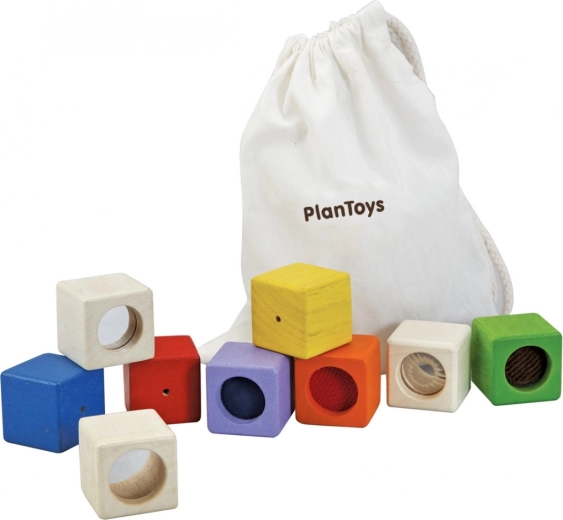 PlanToys Osjetilne kocke 9 kom