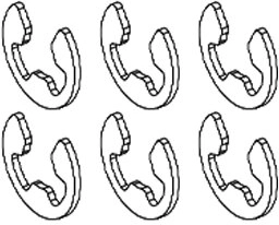 Jamara retaining ring (E-clip) for the Skull main gear - set of 6 pcs