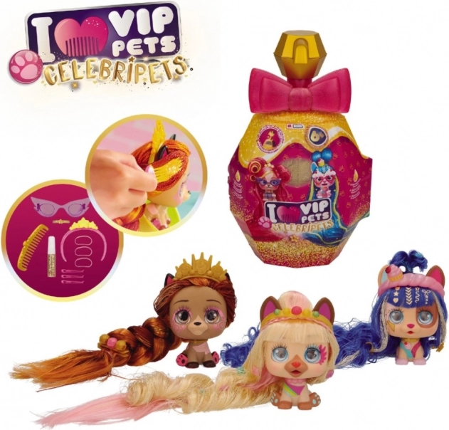 VIP Pets Celebripets – stilizirajuća figurica psića s ekstra dugom kosom