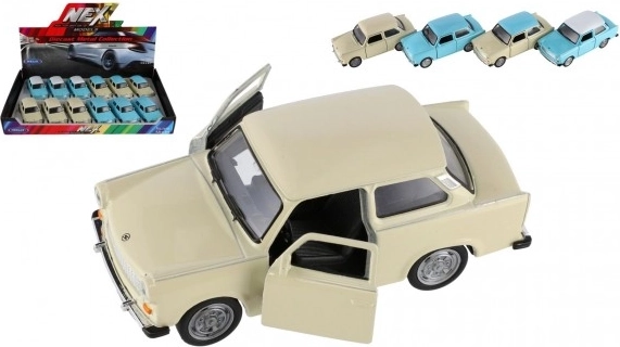 Auto Welly Trabant 601 metal 10 cm asst 4 boje, slobodan hod, 12 kom u kutiji