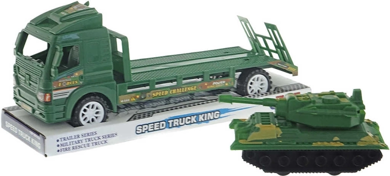 Vojni transporter s tenkom na zamašnjak