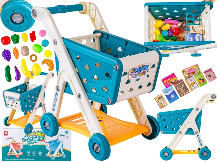Dječja shopping kolica s namirnicama (voće i povrće) - 1 komad