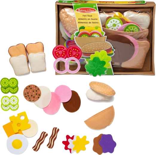 Filcani set za pripremu sendviča Melissa & Doug, 33 dijela