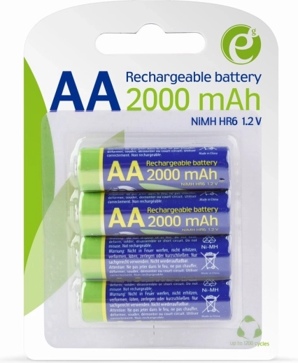Punjive baterije AA NiMH 2000 mAh, prethodno napunjene – blister 4 kom