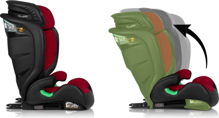 Raste s djetetom: 12 položaja naslona + 2 kuta nagiba