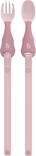 Bibado Handi children’s cutlery with clip blush