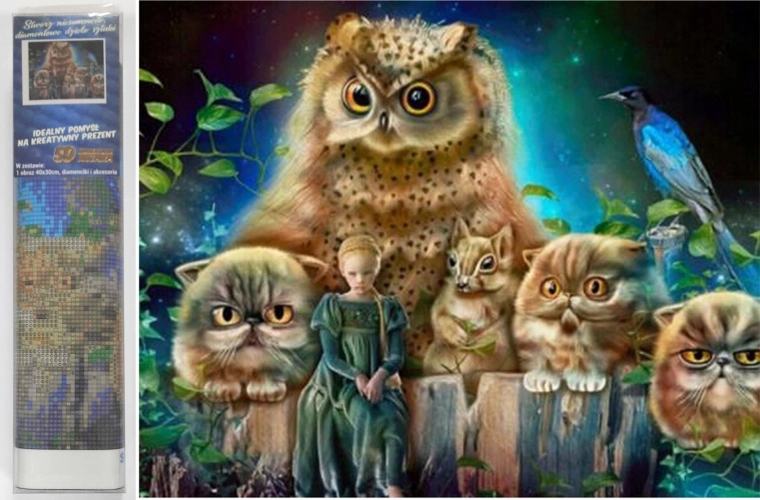 Dijamantno slikanje Šumski čuvari 30x40 cm