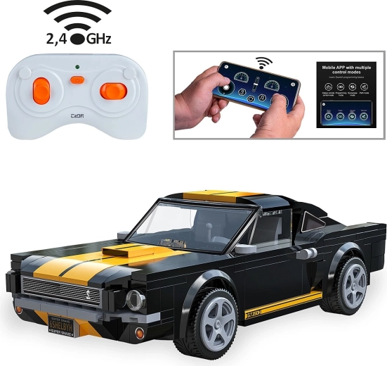 CaDA Shelby GT350 H građevinski set s RC upravljanjem 1:20 crni