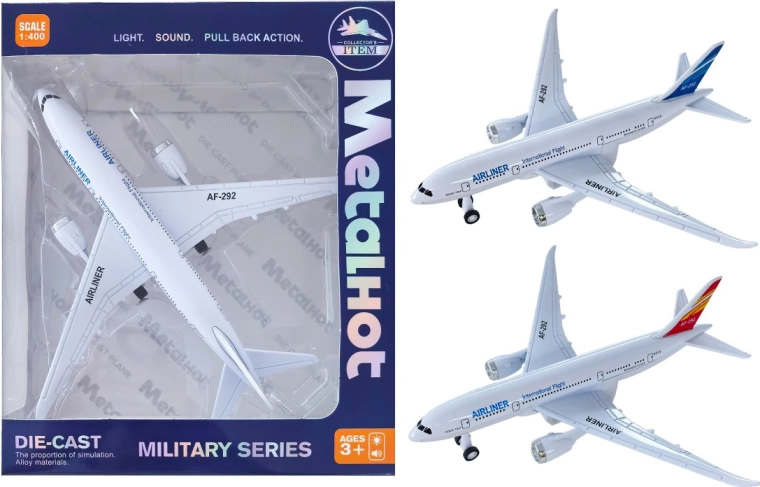 Metalni model putničkog zrakoplova Airliner 1:400 sa svjetlom i zvukom
