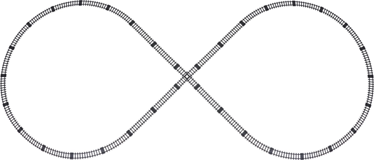 Lako sklopiva pruga u obliku osmice