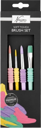 Set of Soft Touch Brushes Nassau Fine Art 4 pcs