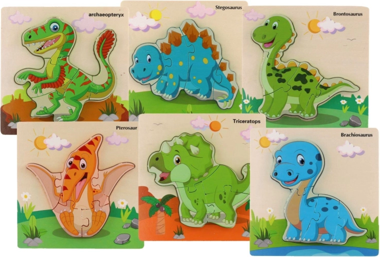 Drvena umetaljka s dinosaurima - 1 komad