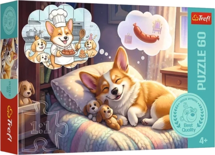 Puzzle od 60 dijelova – corgi u kraljevstvu snova Trefl