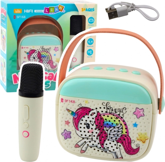 Karaoke set za djecu s jednorogom i Bluetooth mikrofonom