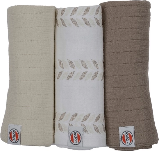 Lodger swaddler made of organic cotton Matcha 70 × 70 cm (3 pcs)