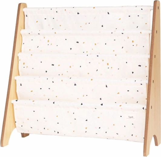 3 Sprouts stalak za knjige recycled terrazzo/cream