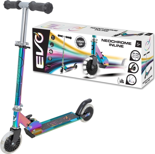 Dječji sklopivi romobil EVO Light Up Neochrome sa svjetlećim kotačima