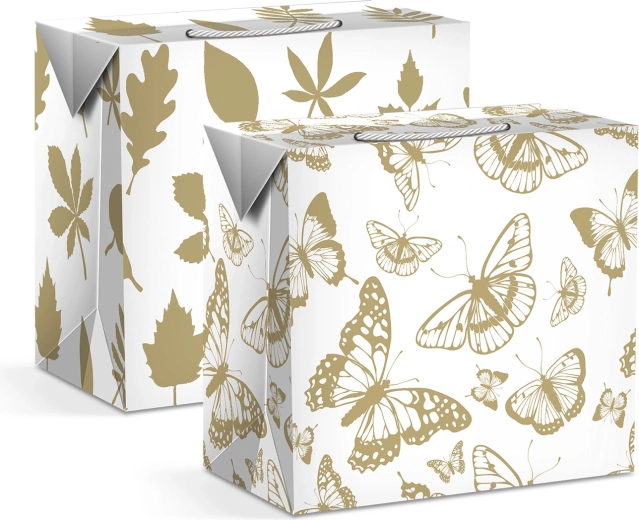 Christmas paper gift bag for a bottle - 1 piece