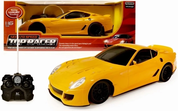 Top Racer daljinski upravljani auto žuti
