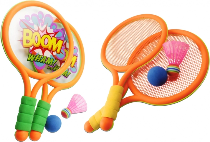 Dječje badmintonske rekete Dinosauri narančasta zelena