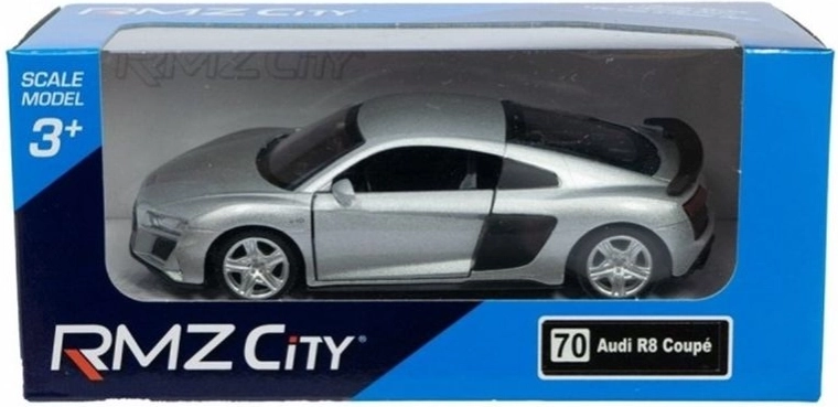 RMZ Audi R8 2019 srebrni model auta