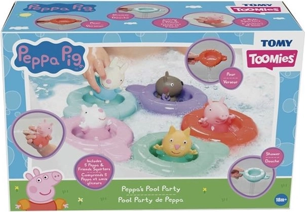 Tomy Peppa Pig igračka za kupanje s plutajućim prstenovima i fontanicom