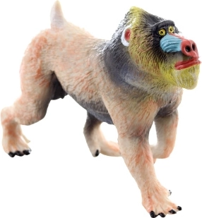 Plastic mandrill figurine 10 cm