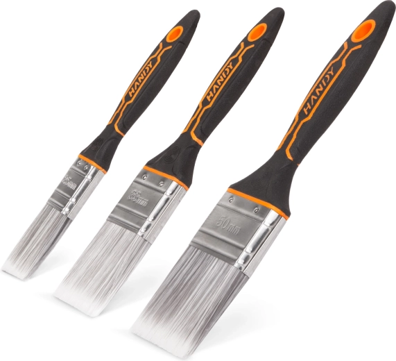 Set of 3 flat paint brushes